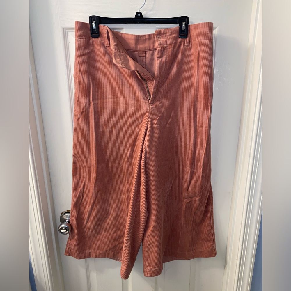 Uniqlo pink corduroy wide-leg pants - size 12
